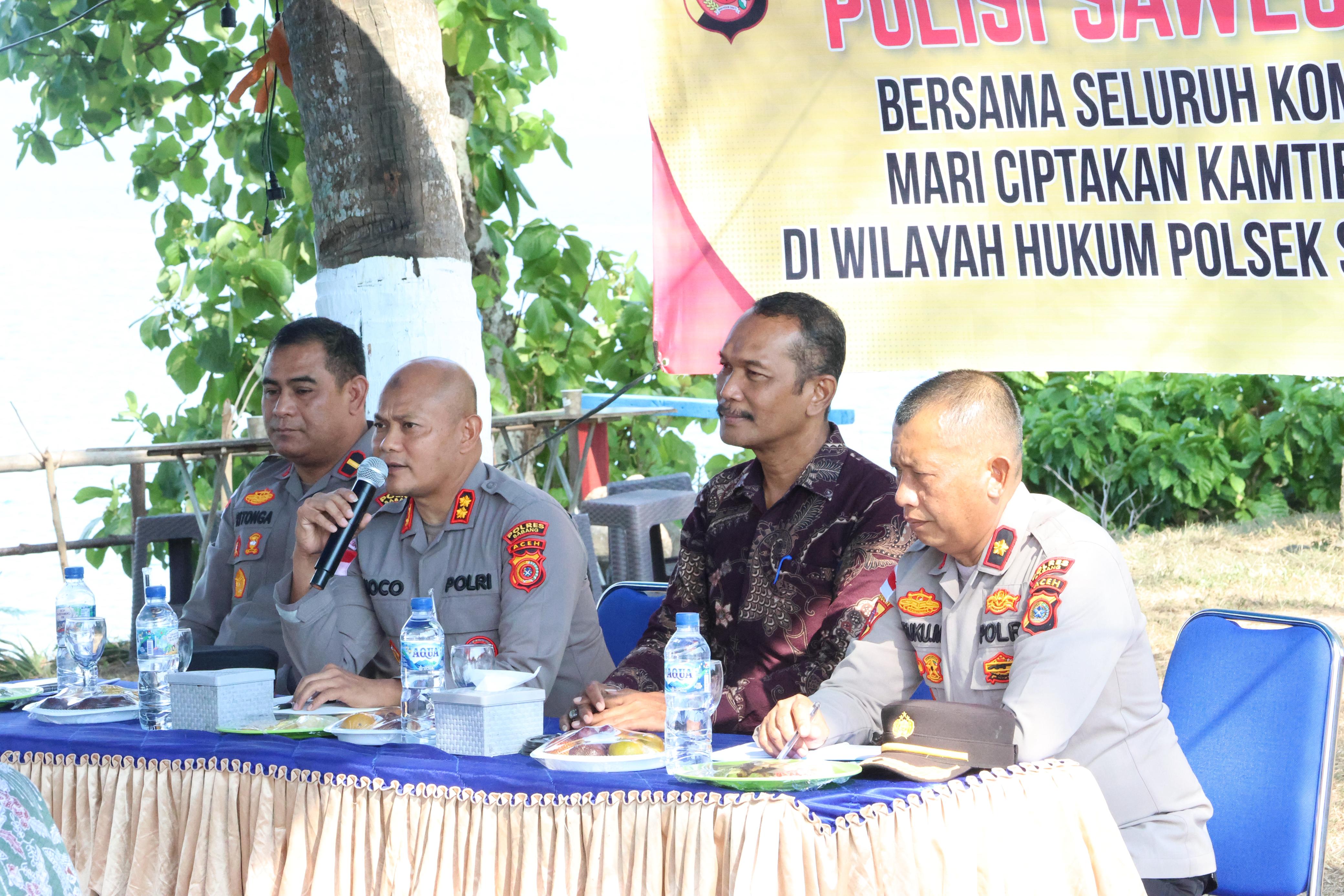 Saweu Keude Kupi, Kapolres Sabang Serap Aspirasi Warga Gampong Kuta Barat