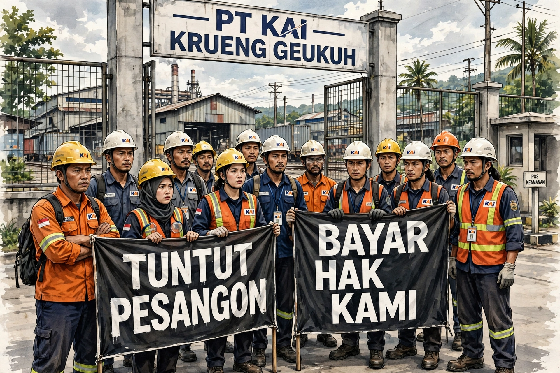 Belum Dibayar Pesangon, 12 Pekerja PT KAI Krueng Geukuh Tuntut Hak: Apakah Perusahaan Melanggar UUD & Aturan Ketenagakerjaan?Mari Kita kupas